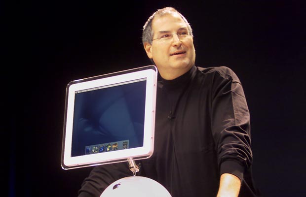APPLE CEO STEVE JOBS INTRODUCES NEW iMAC AT MACWORLD 2002