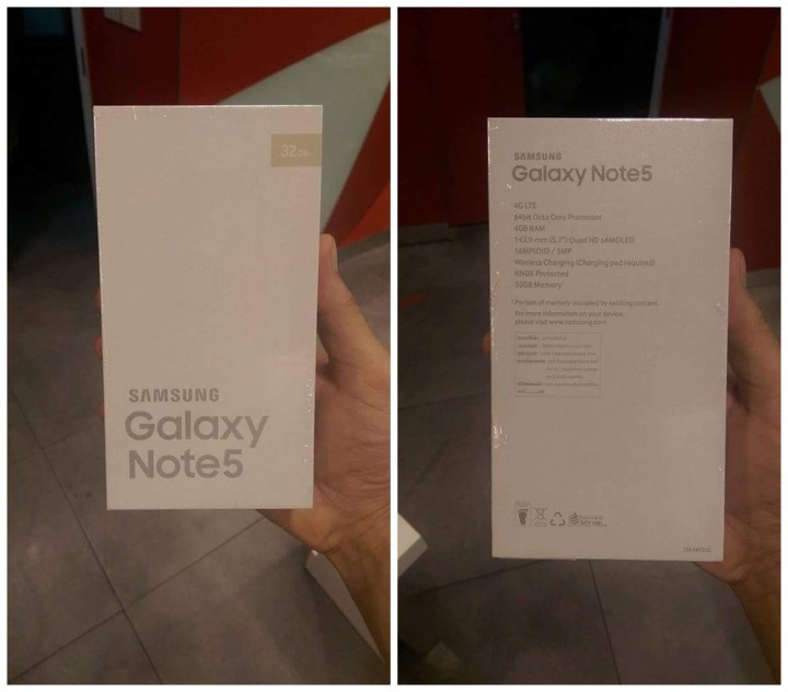 Embalaje Note 5